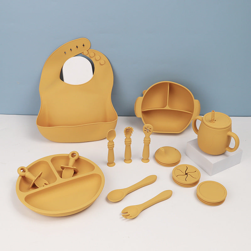 Silicone Tableware Set Baby Feeding Cup Bowl piece Set