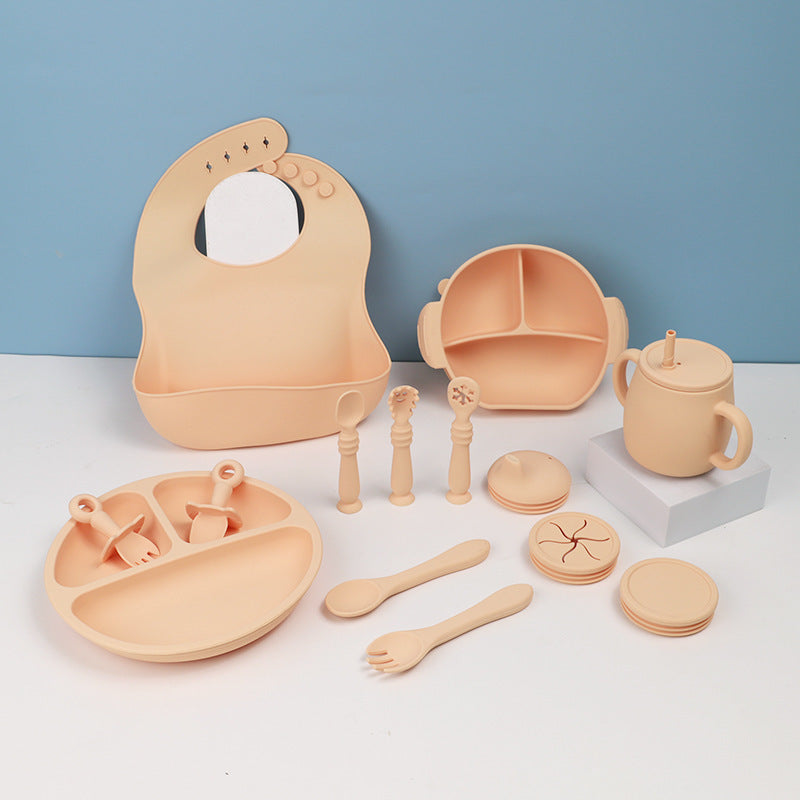Silicone Tableware Set Baby Feeding Cup Bowl piece Set