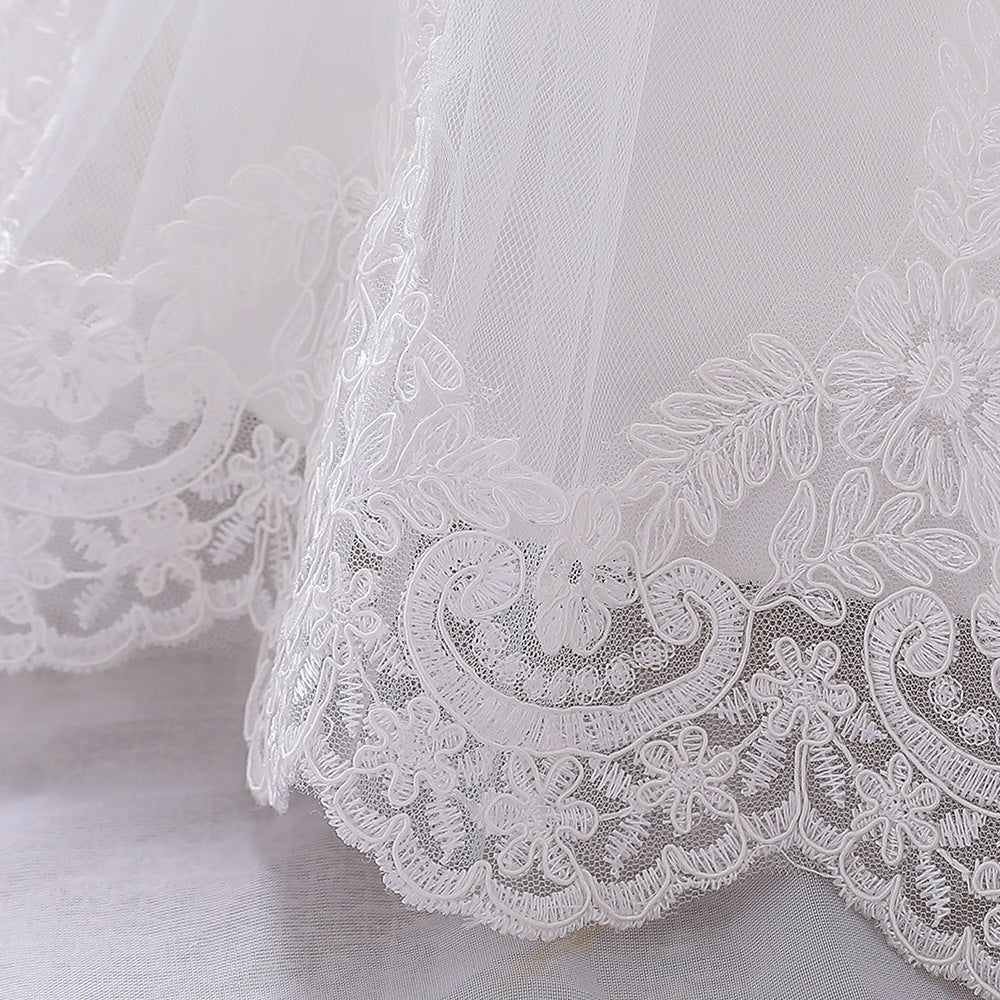 Children's Dress Lace Long Sleeve Puffy Baby Shower