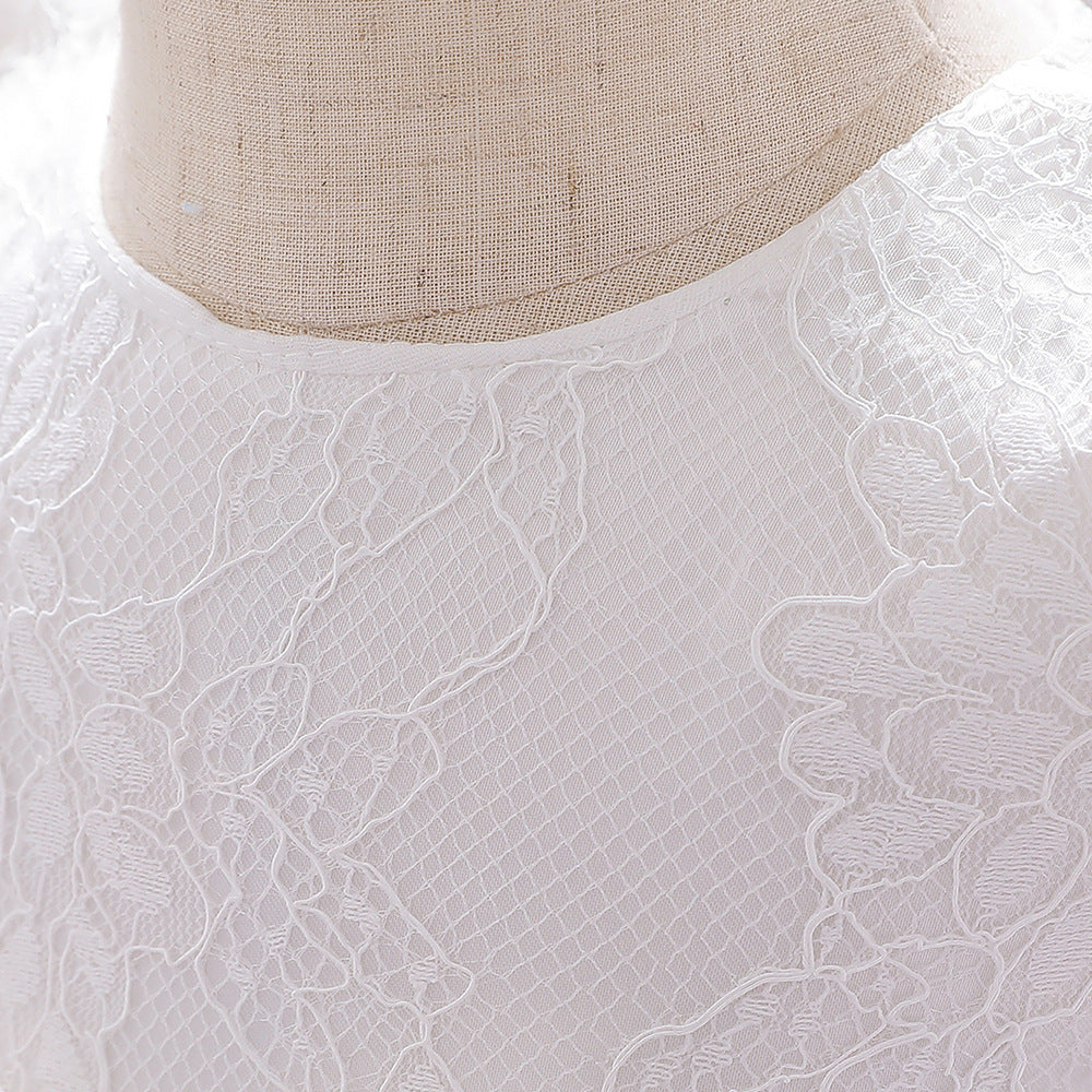 Children's Dress Lace Long Sleeve Puffy Baby Shower