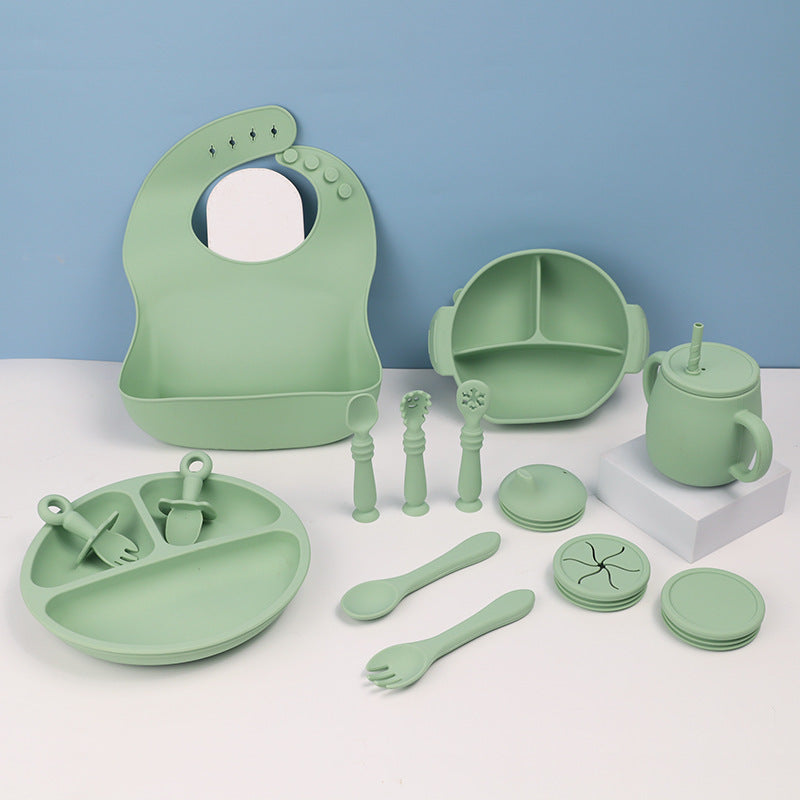 Silicone Tableware Set Baby Feeding Cup Bowl piece Set